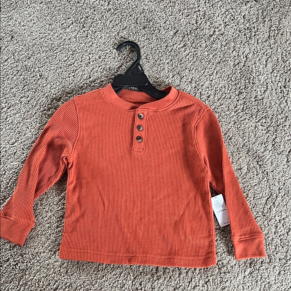 Old Navy Terracotta Long Sleeve Kids Tee